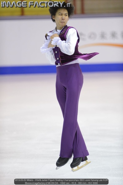 2013-03-02 Milano - World Junior Figure Skating Championships 0922 June Hyoung Lee KOR.jpg